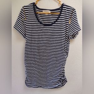 Michael kors striped shirt with zipper detail